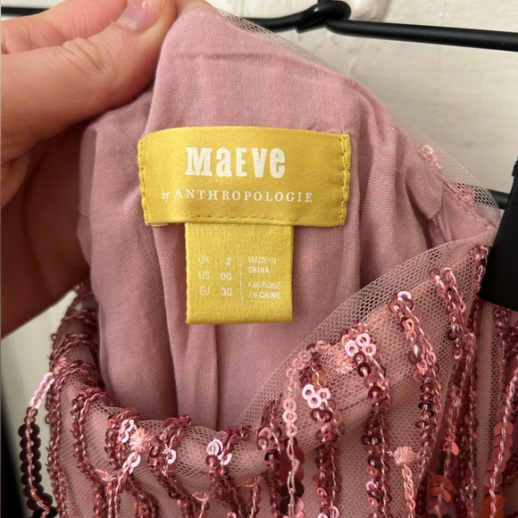 Anthropology Maeve Pink Sequin Midi Skirt - UK 2/US00 - Picture 3 of 5